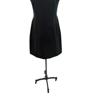 'S Max Mara Black Contrast Trim Shift Dress Sleeveless Italy Size US 6‎ thumbnail 4