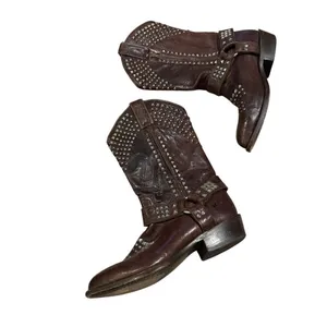 Frye Billy Tall Studded Biker Boots – Women’s Size 9 thumbnail 3