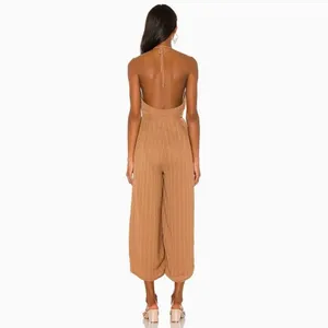 NWT!! HOUSE OF HARLOW‎ 1960 x Revolve Paolo Jumpsuit Tawny Brown Festival Large thumbnail 7