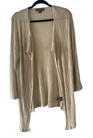 Alexandra + Oak Women's Size XL Cream Soft Open Front Cardigan Sweater‎ thumbnail 1