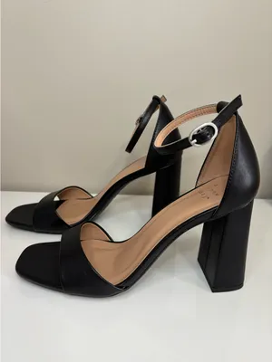 A New Day Classic Black Square Toe Pumps thumbnail 3