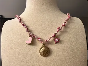 Handmade Vintage Boho Knotting Rope Chain Necklace Starfish Sun Conch Shell Necklace Charm Pearl Pendant Necklace Jewelry thumbnail 3