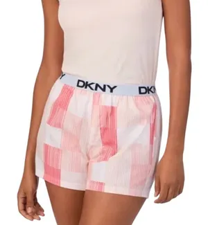 DKNY Pink Striped Casual Shorts Size M Women’s Loungewear thumbnail 1