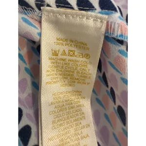Kate Spade Heart Stripe Robe Pink Blue Satin Short Wrap Belted M y2k preppy boho thumbnail 6