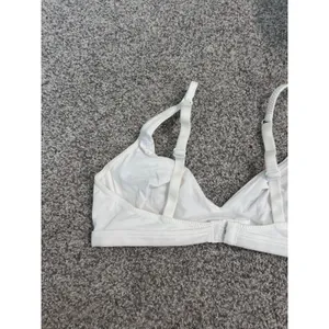 White Unlined Triangle‎ Bralette Adjustable Straps Hook Eye Closure 36B Size undefined thumbnail 2