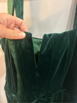 Lulus Women Pristine Luxury Emerald Green Velvet Bustier Maxi Dress L thumbnail 8