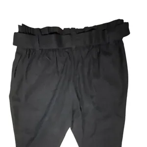Active USA Black Paperbag Waist‎ High Rise Tapered Leg Tie Belt Pants Medium thumbnail 3