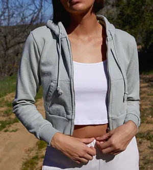 Brandy Melville John Galt Pale Green Crystal Hoodie thumbnail 1