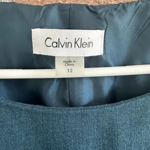 NWT Calvin Klein Belted Sheath Professional Dress Teal Blue Size 12 thumbnail 4