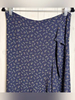 MADEWELL Ruffle Wrap Midi Skirt in Spring Fling, 10, Feminine Floral Cottagecore thumbnail 6