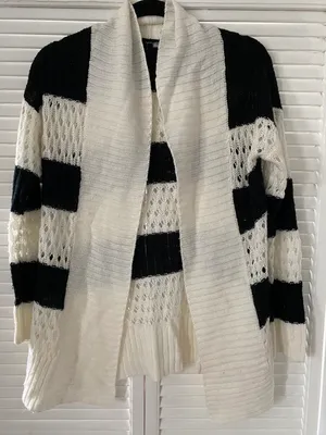 Black And White Striped Cardigan thumbnail 3