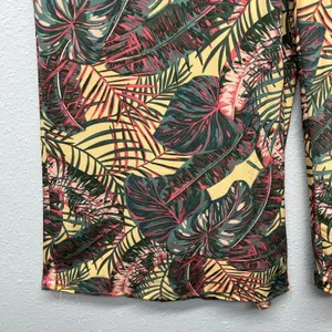 Pull On Wide Leg Cropped Floral Pants Womens Small Beachy Boho Tropical thumbnail 5