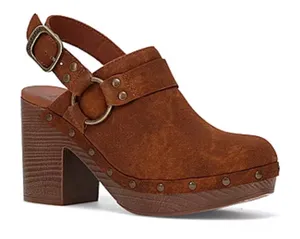 Frye and Co. Iselle Womens Round Closed Toe Clogs Brown Size 9 thumbnail 1