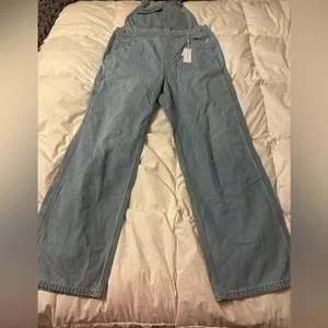 Outerknown Light Blue Denim Overalls for Women - NWT - Size M cotton thumbnail 6