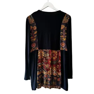 Soft Surroundings Embroidery Floral Inserts Long Sleeves SZ L # 2366 thumbnail 5