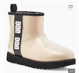 UGG Classic Clear Mini Boots Waterproof Wool-Blend Cream/White thumbnail 2
