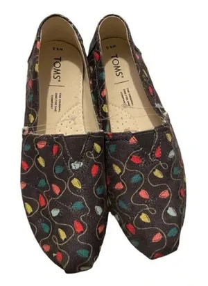 Toms Christmas‎ Lights Shoes 6.5 thumbnail 1