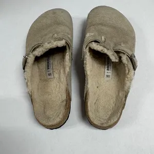 Birkenstock Boston Shearling Suede Leather - Taupe -‎ Size 40. thumbnail 6