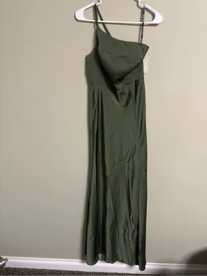 Birdy Grey Kenzie Matte Bridesmaid Dress Size XS Olive Green New Maxi Formal thumbnail 2