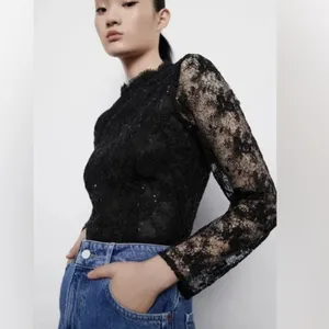 Zara Sequin Lace‎ Top thumbnail 2