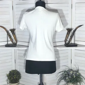 Vintage 90s Nike Swoosh Logo V Neck T Shirt White Pink Large thumbnail 7