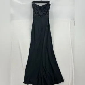 Princess Polly Black Strapless Satin Cutout Gown 661 thumbnail 6