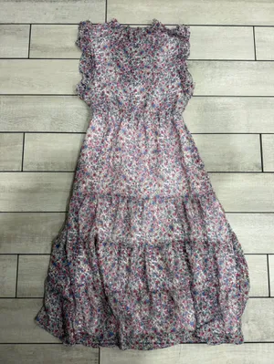 Steve Madden Floral Maxi Skirt in Blue and Pink thumbnail 3