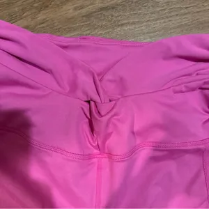 Free People Women's Cross Over Waisted‎ Pink Leggings Size MediumY2k girlie thumbnail 5