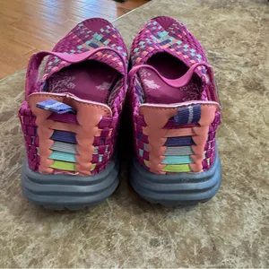 Cobb Hill New Balance Woven Wink Peep Toe Mary Jane Shoes Women’s 9M Dark Pink thumbnail 4