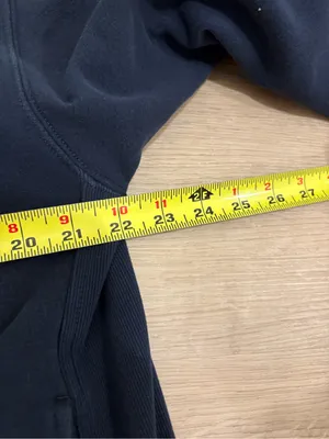 Athleta Forever Fleece 1/4 Zip in Navy With Logo thumbnail 9