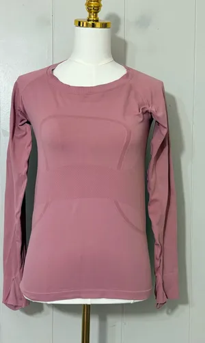 Lululemon Swiftly Tech Long Sleeve Shirt Pink Running Top Tagless thumbnail 1