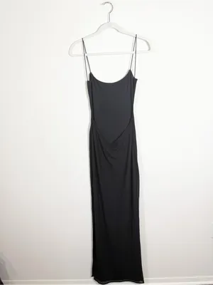 NWT Michael Costello X Revolve Nolan Maxi Dress Black Small thumbnail 6