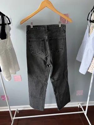 Black wide leg jeans Size 4 thumbnail 2