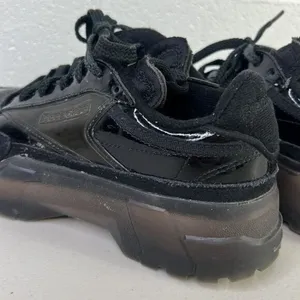 Reebok Platform Athletic Sneakers size 5 Black patent Cardi b shoe CLUB C thumbnail 7