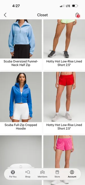 Blue Lululemon crop Scuba Full-Zip Hoodie Jacket size 12 thumbnail 6