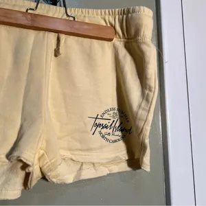 Salty Wave Collection Women's Size‎ XL Sweat Shorts Butter Yellow Topsail Island thumbnail 3