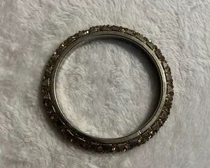 Beautiful Rhinestone Statement Bracelet Bangle Gold thumbnail 5