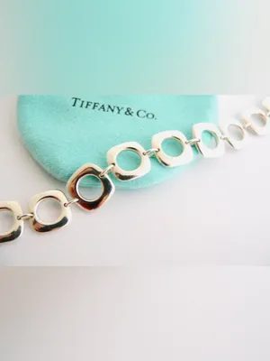Rare Early Edition Tiffany & Co Elsa Peretti Cushion Link Bracelet 37g thumbnail 5