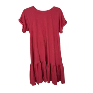 Anthropologie Saturday Sunday Kathie Flounced Mini Dress Tiered Pink Boho Small thumbnail 6