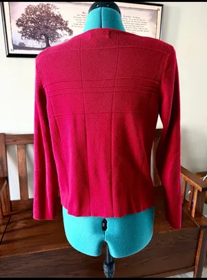 Christopher & Banks Red Cardigan size small thumbnail 3