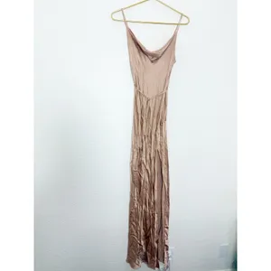 Shona Joy La Lune Bias Cowl Maxi Dress in Desert Rose Satin Size 4 Cocktail thumbnail 4