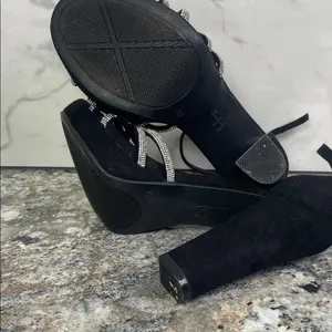 I.D. Required With Rhinestone Accents Black Size 6.5 thumbnail 9
