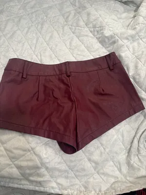 Red Leather Micro Shorts thumbnail 4