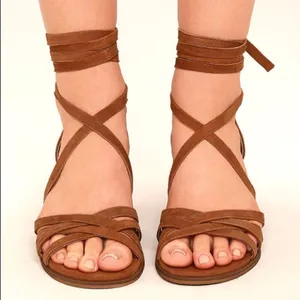 ✨2xHP✨Revere Cognac Suede Leather Lace-Up Heels✨ thumbnail 4