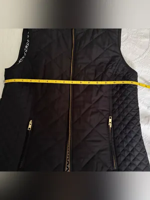 Crown & Ivy Quilted Black Sleeveless Vest Jacket - Classic Lightweight Outerwear thumbnail 7