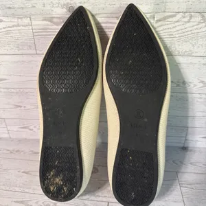 Vivaia Ballet Flats Sz 41 EU 9.5 US Beige Neutral Minimalist Shoes Pointed Toe thumbnail 6