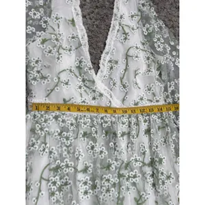 Ever After Floral Embroidered Maxi Dress Cottagecore Wedding Guest Long Sleeve S thumbnail 11