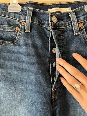 Levi's Ribcage Straight Blue Jeans thumbnail 6
