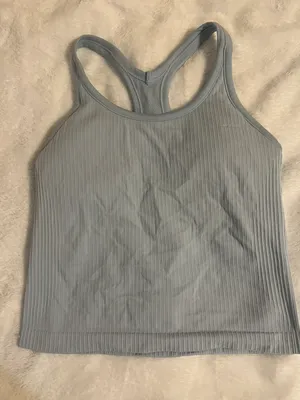 Racer Back Tank Top Blue thumbnail 1