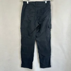 American Eagle Black Cargo Pants Stretch Waist Zip Fly‎ Womens 4 Sporty Utility thumbnail 6